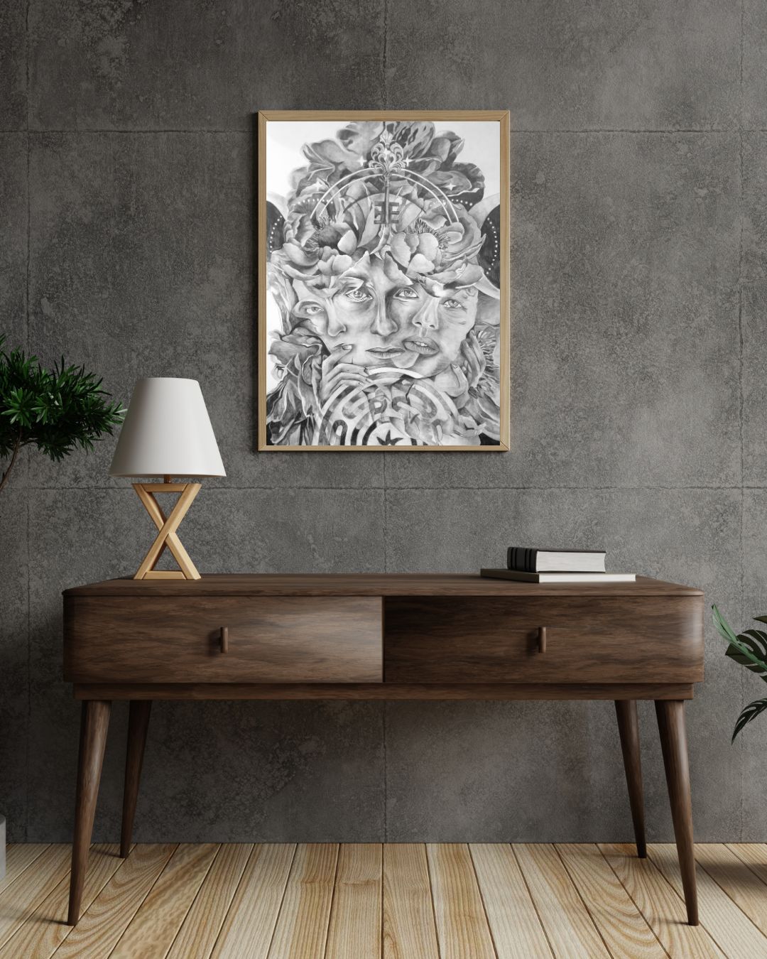 HECATE — Shadow Goddess Graphite Print