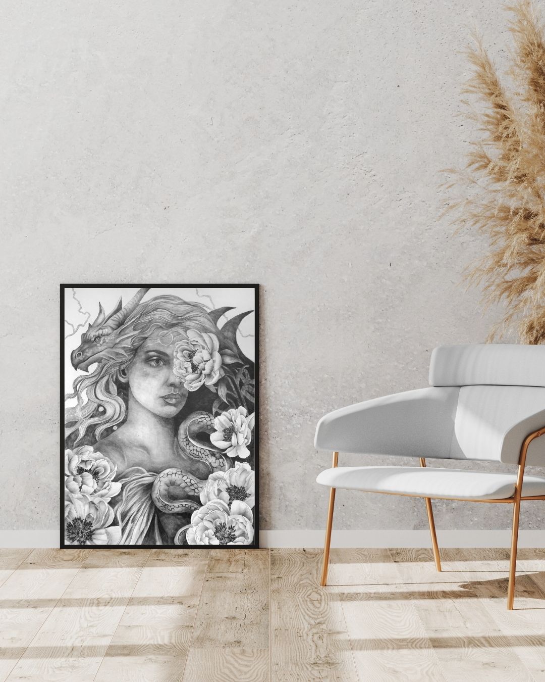 TIAMAT — Shadow Goddess Graphite Print