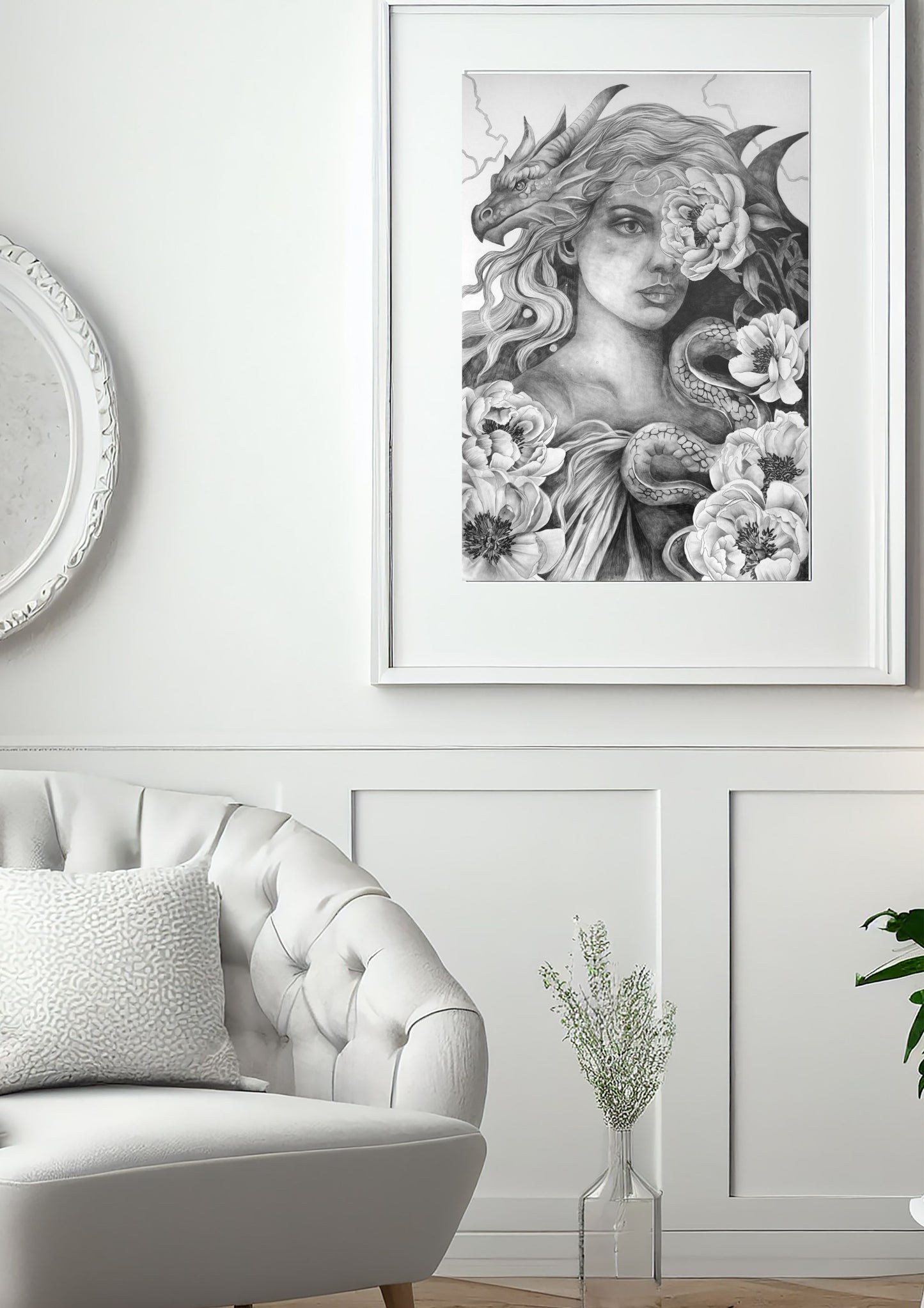 TIAMAT — Shadow Goddess Graphite Print