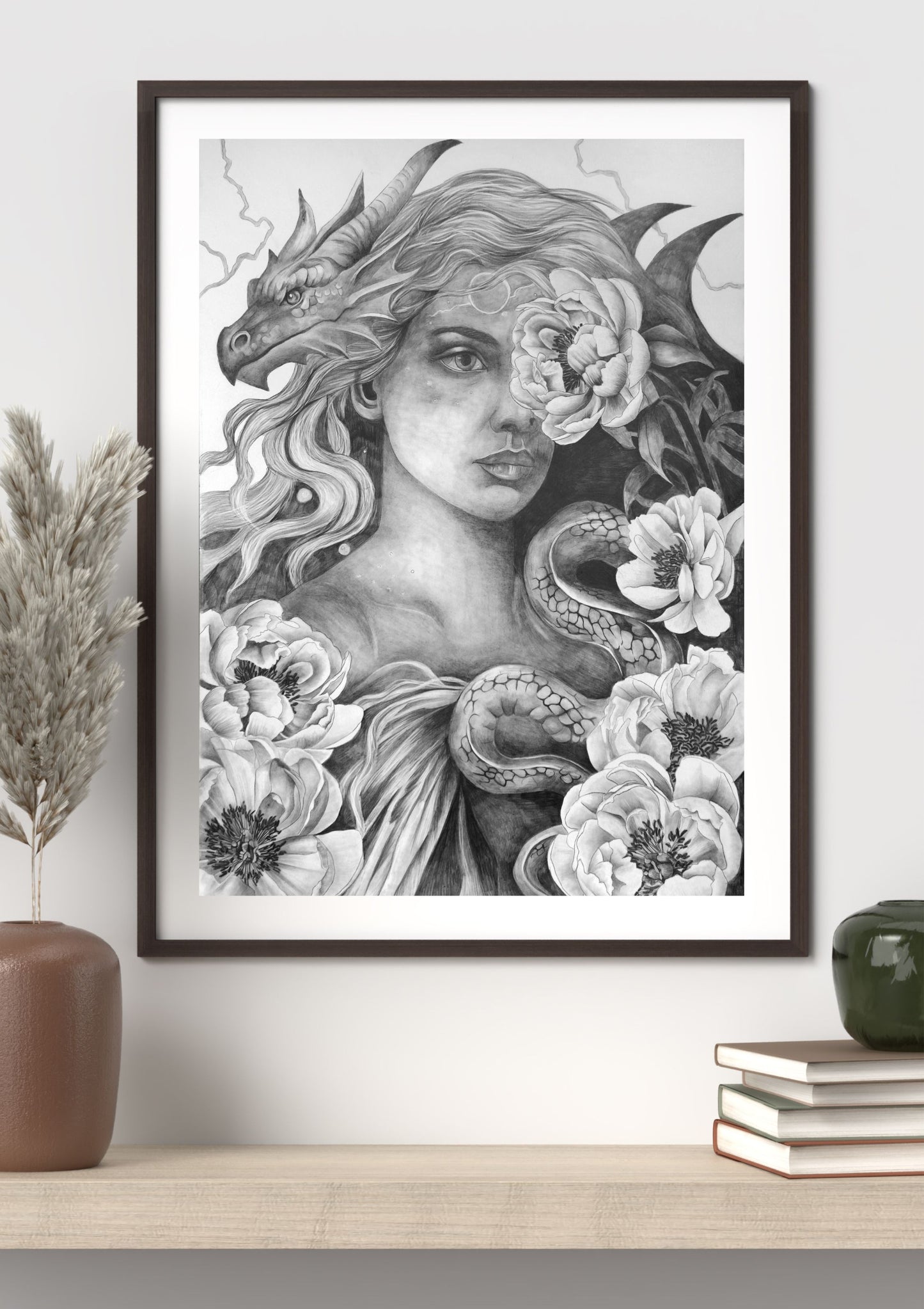 TIAMAT — Shadow Goddess Graphite Print