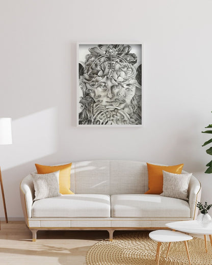 HECATE — Shadow Goddess Graphite Print